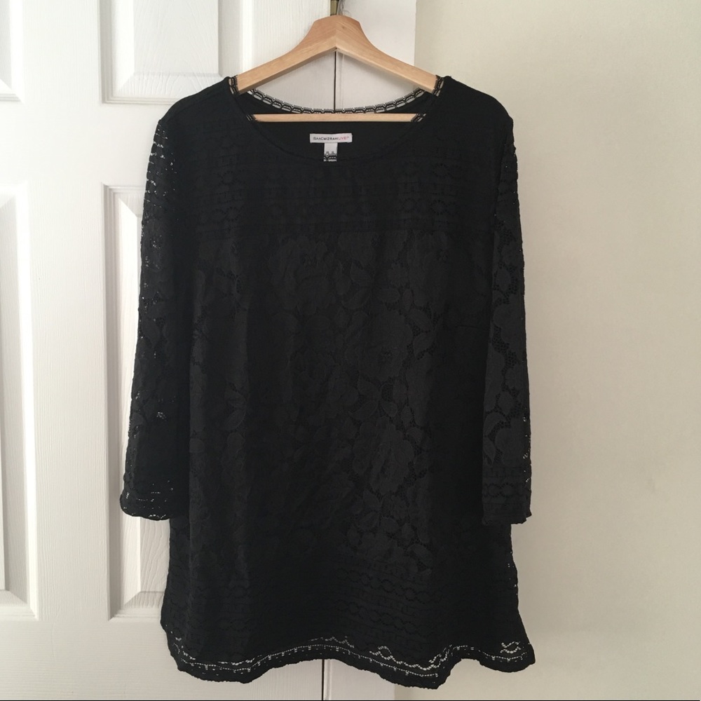 Isaac Mizrahi Lace top XL
